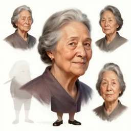 nice old lady, character sheet, concept design, contrast, kim jung gi, greg rutkowski, zabrocki, karlkka, jayison devadas, trending on artstation, 8 k, ultra wide angle, pincushion lens effect