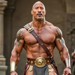 Dwayne Johnson as a Greek god