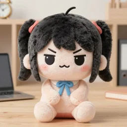 cute fumo plush of the nasty girl who told rumors behind everybody's back