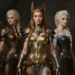 portrait of a beautiful female hybrid cyborg atlantean anubis hada elsa jean alien warrior, regal, realistic, refined, detailed, digital art, jessica rossier, michael cheval, esao andrews, steampunk, walt disney ( 1 9 3 7 ), francois boucher, oil painting, highly detailed, cinematic lighting, unreal engine, 8 k, hd, natural tpose