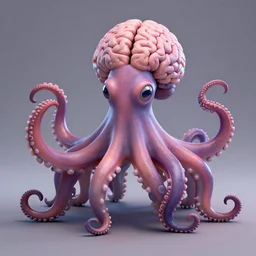 octopus curvy round 8 tentacles brain, floral, by mandy jurgens : 1 3 d cgi, unity, zbrush, trending on artstation, f 1 6, conceptual art : 1. 0 0 parasite color scheme