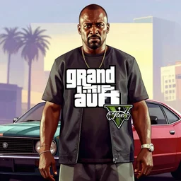 Joseph Kony in Grand Theft Auto 5 cover art, epic, 4k resolution, extremely detailed, very sharp, artstation, digital art, vibrant,