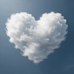 an heart made of clouds