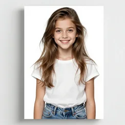 smiling girl wearing jeans and white tshirt | | fine - face, lacey chabert, realistic shaded perfect face, fine details. realistic shaded lighting poster by ilya kuvshinov, artgerm, and greg rutkowski and magali villeneuve