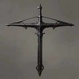 black crossbow, magic item, fantasy art