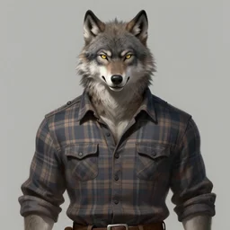 character concept portrait, centralized, friendly lumberjack werewolf, style digital painting, flannel shirt, broad shoulders, concept art, smooth, sharp focus, illustration by ruan jia and mandy jurgens and william - adolphe bouguereau, artgerm