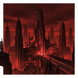 star wars concept art by greg rutkowski, a palatial metropolis, elegant, neo - gothic architecture, dark, reddish cinematic lighting, haunting atmosphere, artstation hq.