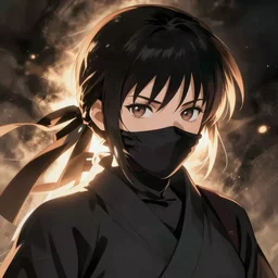 Anime ninja girl by Huke, concept art