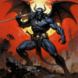 demon by Frank Frazetta,fantasy artwork,bold,striking,masterpiece!!!!!!!!!!!!!!!!!!!