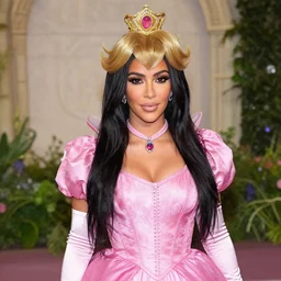 kim kardashian as princess peach.