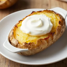 baked potato and sour cream