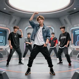 psy doing gangnam style in martian base, 4k