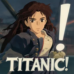 a lettered!!!!!!! poster for a film animation called titanic, delicate features finely detailed perfect art, gapmoe yandere grimdark, trending on pixiv fanbox, painted by greg rutkowski makoto shinkai takashi takeuchi studio ghibli, lettered poster