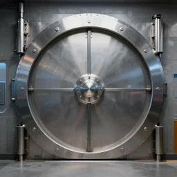 futuristic vault door, photorealistic, high detail, 4k, photo