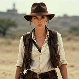 still of cara delevingne as indiana jones in raiders of the lost ark ( 1 9 8 1 )