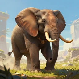 elephant as an apex legends character digital illustration portrait design by, mark brooks and brad kunkle detailed, gorgeous lighting, wide angle action dynamic portrait