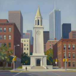 city of boston, painted by georgia o'keeffe, digital painting, 4 k