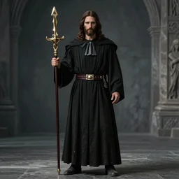a photorealistic full body image of Jesus Christ as a Sith Lord, 8k cinematic