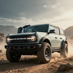 2022 ford bronco, an epic fantasy, dramatic lighting, cinematic, establishing shot, extremely high detail, photorealistic, cinematic lighting, artstation, by simon stalenhag, horizon forbidden west