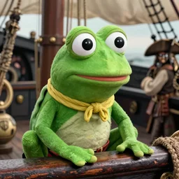 pepe frog, film still pirates of the caribbean, ship scene, high quality, hd, 4 k, warner, hbo, cinema frame, screenshot