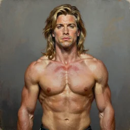 “the ultimate gigachad, incredibly muscular Sarah Palin, Sarah Palin with chiseled jawline, trending on /r/moreplatesmoredates, oil on canvas artstation by J. C. Leyendecker and Edmund Blair Leighton and Charlie Bowater octane render”