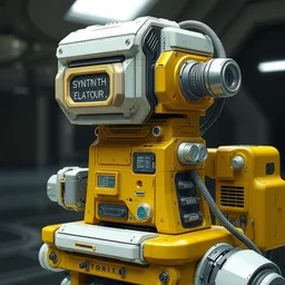 a digital concept art of futuresynth fix tool equipment, by geof darrow, jama jurabaev, john harris, greg rutkowski, and weta workshop. sci - fi, yellow, grey, white, silver. ultra clear detailed. octane render.