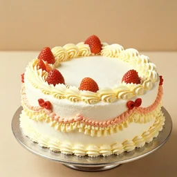 photograph of fancy cake from 1970's cookbook