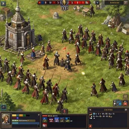 huge battle in age of empires II DE game
