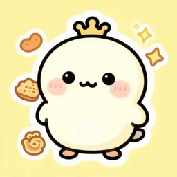 cute miss mascot queulorior queulorior smeargle food sticker art, cronobreaker, beeple game icon