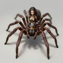 the goddess of jumping spiders, fantasy style, concept art