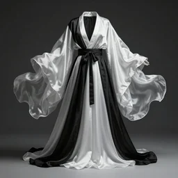 glowing clothes, a silk drapes, black and white, flowing fabric, symmetrical, 8k, hyperreal