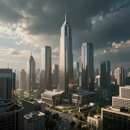 60s futurism cityscape, color photos