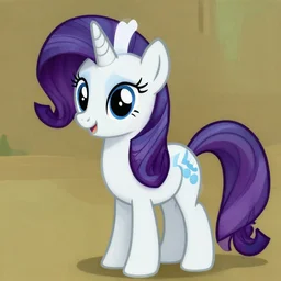 illustration of Rarity (MLP), realistic painting, high definition, digital art, matte painting, very detailed, realistic