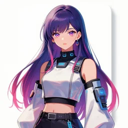 poster woman with futuristic streetwear and long hair, colourful, pretty face, intricate eyes, elegant, Anime by Sailor Moon, Kuvshinov Ilya and Roset Conrad, 4k, HDR, Graphic Design, Behance  Trending on artstation, award winning