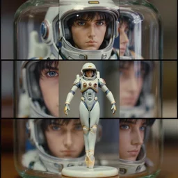 beautiful three point perspective film still of mecha pilot in merce cunningham, extreme closeup portrait in style of frontiers in blade runner miniature photography fashion architectural art studio seinen manga edition, real - life porcelain statue in victorian glass jar, clear eyes, hyper detailed, pointe pose, tilt shift background, soft lighting, kodak portra 4 0 0, 8 k, macro, cinematic style by emmanuel lubezki