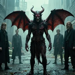 the demon, film still from the movie directed by denis villeneuve and david cronenberg with art direction by bernie wrightson, tim hildebrandt and tim white