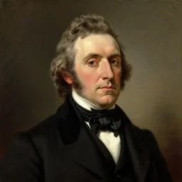 upper body portrait of united states president millard fillmore, paul giamatti!! portraying, oil on canvas, 1 9 th century american romanticism, detail