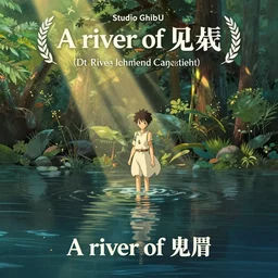 A movie named A river of light made by Studio Ghibli,fantasty art, very detailed, beautiful, trending in pinterest