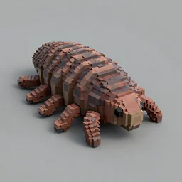 a tardigrade voxelised