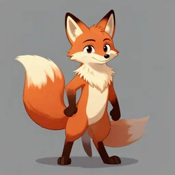 an anthropomorphic fox, fursona!!! by don bluth, trending on artstation, full body