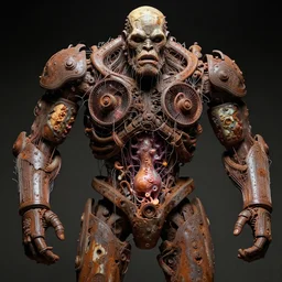 movie still of intricatly macerated by age, sentient, dethroned goliath machine, blood turbines, hydrocracking, rusted, macerated, eviscerated by fimbria wires, bicornate fungal pinball, embryonic ornothoptic, by alberto bontempi, shigeru komatsuzaki, wayne d barlowe, jack gaughan