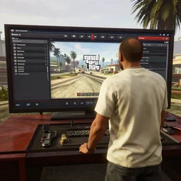 gta 6 game screenshot ultra realistic beautiful gta 6 screenshot with ui, realistic textures, hdri lighting, ue 5
