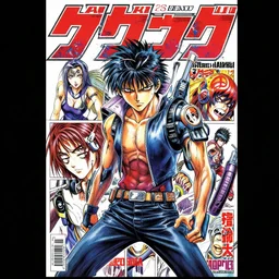 highly detailed, professionally drawn 9 0 s seinen cyberpunk horror action manga cover art, full color, magazine cover art, drawn by ilya kuvshinov and hirohiko araki, hiromu arakawa