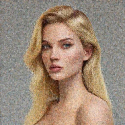 portrait, beautiful, woman, blond hair, made with c4d