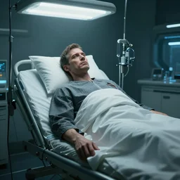 a futuristic sc - fi thriller about a man who wakes up in a hospital with no memory of who he is. he soon discovers that he is part of a secret government project that has been experimenting on him. octane render, 8 k, artstation, unreal engine 5
