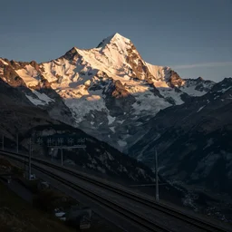 railway at the top of the jungfraujoch