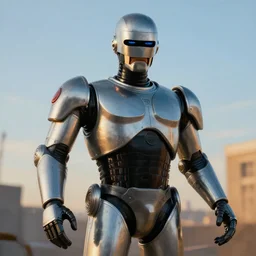 robocop, fantasy, painting, ultra realistic!!!, clear weather, golden hour, sharp focus