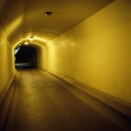 7 0 s movie still of a man with no jaw in a yellow wall tunnel, cinestill 8 0 0 t 3 5 mm eastmancolor, heavy grain, high quality, high detail