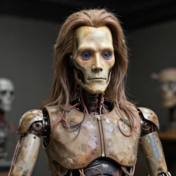 animatronic Michael Richards, exposed wires, photo, Stan Winston studios, detailed, 4k