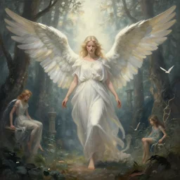 my sanctuary now. where fears and lies melt away. angels in flight. rhads. ruan jia. bussiere